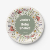 Mushroom Baby Shower Papieren Bordje (Voorkant)