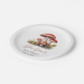 Mushroom Baby shower Uitnodigen, Herfst Genderneut Papieren Bordje (Gekanteld)