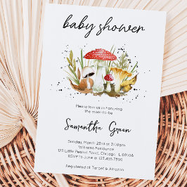 Mushroom Baby Shower Uitnodiging
