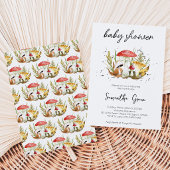 Mushroom Baby Shower Uitnodiging