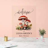 Mushroom Baby shower Uitnodiging, Herfst Baby show Acryl Bord (Huwelijk)