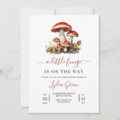 Mushroom Baby shower Uitnodiging, Herfst Baby show Kaart (Voorkant)