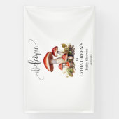 Mushroom Baby shower Uitnodiging, Herfst Baby show Spandoek (Verticaal)