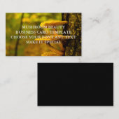MUSHROOM BEAUTY BUSINESS CARD TEMPLATE VISITEKAARTJE (Voorkant / Achterkant)