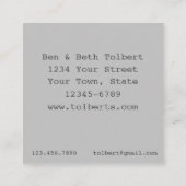 Mushroom Boerderij Voedergewassen Geneesmiddelenge Vierkante Visitekaartje (Achterkant)