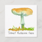 Mushroom Boerderij Voedergewassen Geneesmiddelenge Vierkante Visitekaartje (Voorkant)