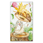 "Mushroom Boletus". Magnetisch visitekaartje (Voorkant Verticaal)