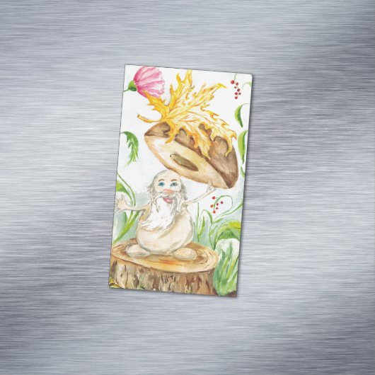 "Mushroom Boletus". Magnetisch visitekaartje (Voorbeeld)