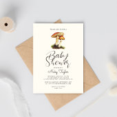 Mushroom Botanisch Baby shower Uitnodiging