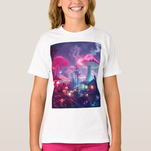 Mushroom Bungalow Neon & Space Paashaas neon T T-shirt (Voorkant)