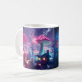 Mushroom Bungalow Neon Wallpapers, Geschenken, Kus Koffiemok (Voorkant links)