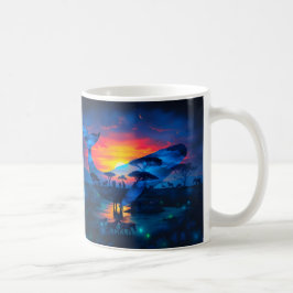 Mushroom Bungalow Neon Wallpapers, Geschenken, Kus Koffiemok