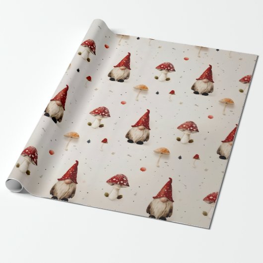 Mushroom Cadeaupapier (Uitgerold)