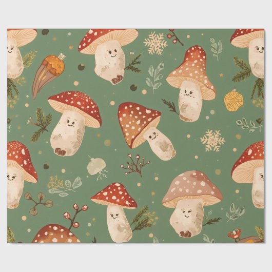 Mushroom Cadeaupapier (Vlak)
