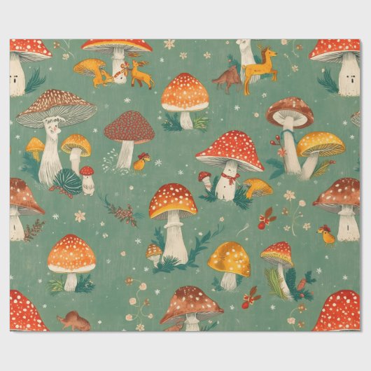 Mushroom Cadeaupapier (Vlak)