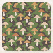 Mushroom Camo Afbeelding Onderzetter Set (Voorkant)