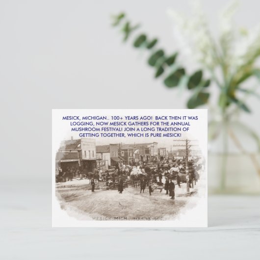 MUSHROOM CAPITAL, MESICK, MICHIGAN ~PROMO BRIEFKAA BRIEFKAART (Staand voorkant)