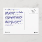 MUSHROOM CAPITAL, MESICK, MICHIGAN ~PROMO BRIEFKAA BRIEFKAART (Achterkant)