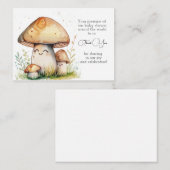Mushroom Cartoon Dank u Notitiekaartje (Voorkant / Achterkant)