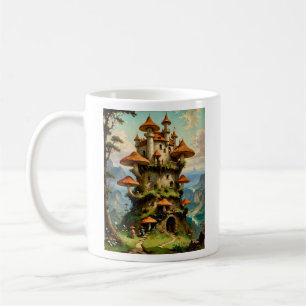 Mushroom Castle Fantasy Art Whimsical Desi Koffiemok