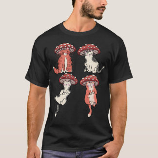 Mushroom Cat Club T-shirt