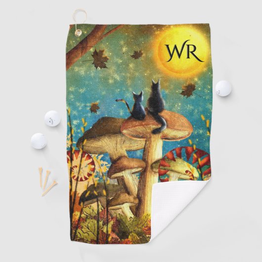 Mushroom Cats Monogram Golfhanddoek (Insitu)