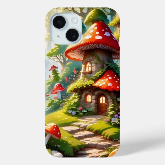 Mushroom city iPhone case (Achterkant)