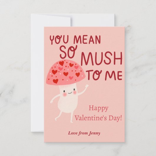 Mushroom Classroom Valentijn Note Kaart (Voorkant)