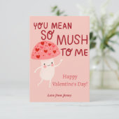 Mushroom Classroom Valentijn Note Kaart (Staand voorkant)