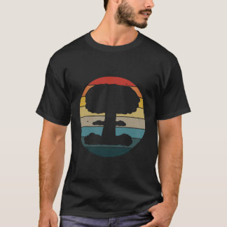 Mushroom Cloud Nuclear  Sun Retro Bomb Nuke T-shirt