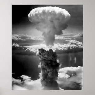 MUSHROOM CLOUD over HIROSHIMA 1945 Poster