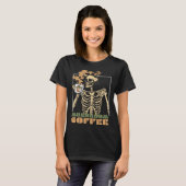Mushroom Coffee Skeleton Chaga Gothic Mushroom Hun T-shirt (Voorkant volledig)