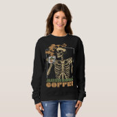 Mushroom Coffee Skeleton Chaga Gothic Mushroom Hun Trui (Voorkant volledig)