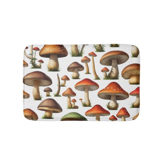 Mushroom Collectie Pattern Design Badmat (Voorkant)