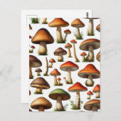 Mushroom Collectie Pattern Design Briefkaart (Voorkant / Achterkant)