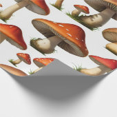 Mushroom Collectie Pattern Design Cadeaupapier (Hoek)