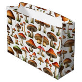 Mushroom Collectie Pattern Design Groot Cadeauzakje (Achterkant Gekanteld)
