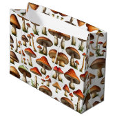 Mushroom Collectie Pattern Design Groot Cadeauzakje (Voorkant Gekanteld)
