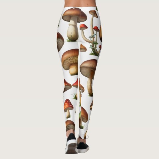 Mushroom Collectie Pattern Design Leggings (Achterkant)