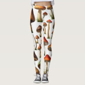 Mushroom Collectie Pattern Design Leggings (Voorkant)