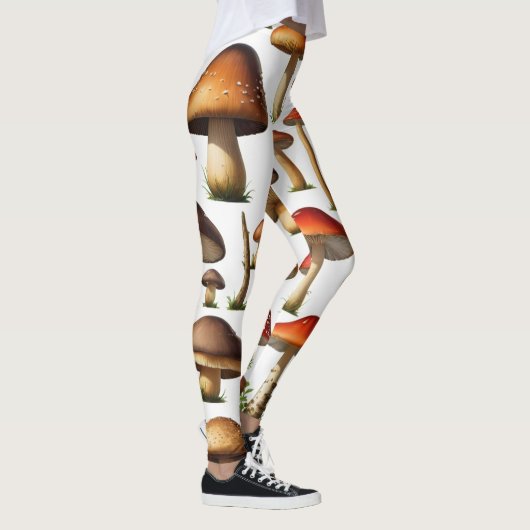 Mushroom Collectie Pattern Design Leggings (Rechts)