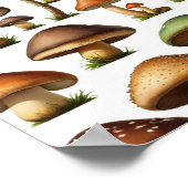 Mushroom Collectie Pattern Design Poster (Hoek)