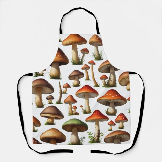 Mushroom Collectie Pattern Design Schort (Voorkant)