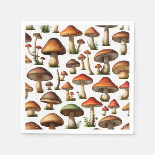 Mushroom Collectie Pattern Design Servet (Voorkant)