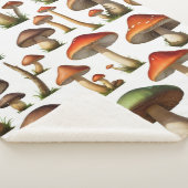 Mushroom Collectie Pattern Design Sherpa Deken (3/4)