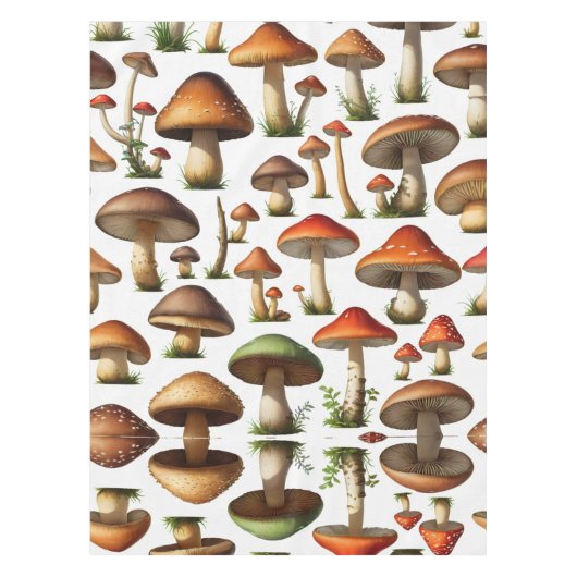 Mushroom Collectie Pattern Design Tafelkleed (Voorkant)