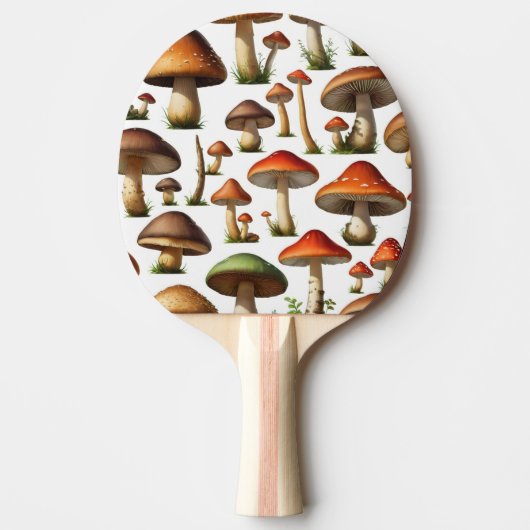 Mushroom Collectie Pattern Design Tafeltennisbatje (Voorkant)
