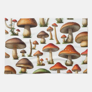 Mushroom Collectie Pattern Design Theedoek
