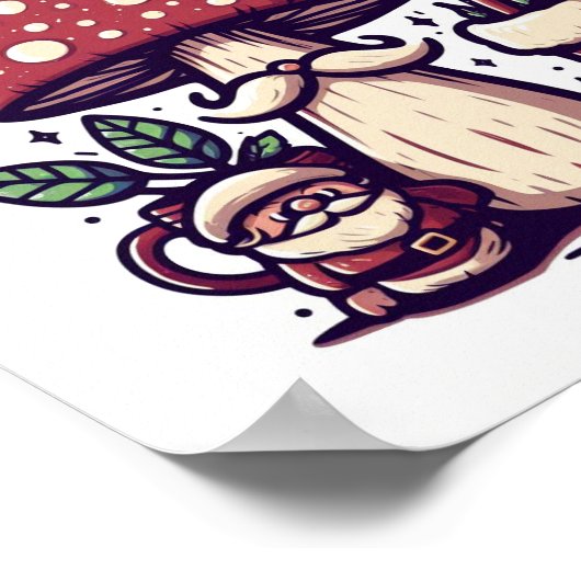Mushroom Core Santa Poster (Hoek)