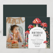 Mushroom Cottage Woodland Verjaardag Foto Kaart (Voorkant / Achterkant)